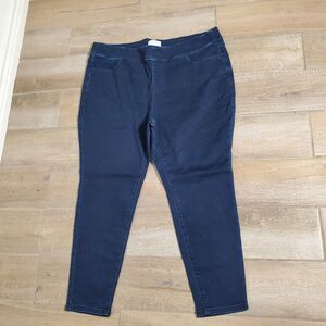 LANE BRYANT BLUE HIGH-RISE JEGGING STRETCH SIZE 22P